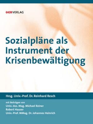 cover image of Sozialpläne als Instrument der Krisenbewältigung